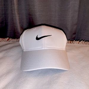 White Nike with Black Swoosh Baseball Hat